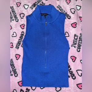 Papaya Royal blue crop top